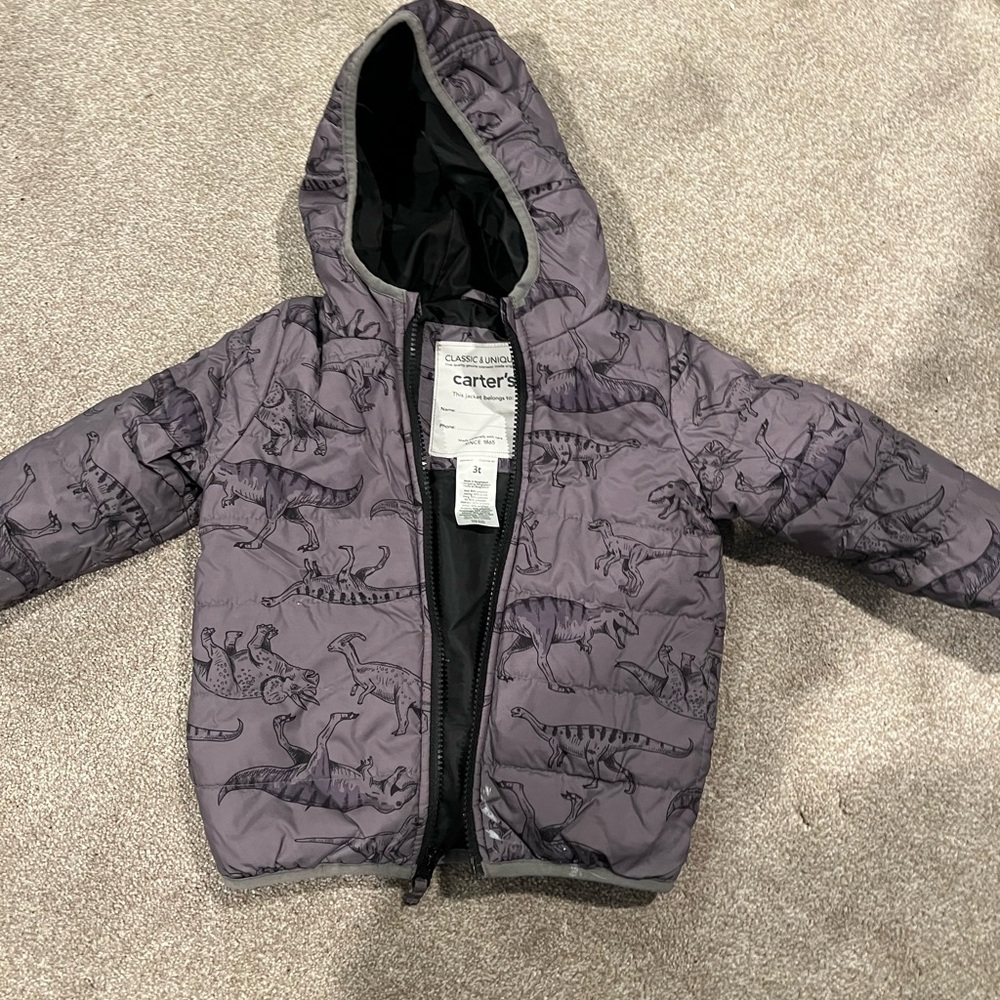 Carters Winter Dinosaur Puff Coat